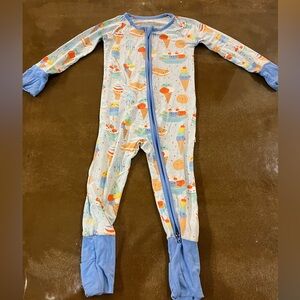 Little sleepies zippy , blue ice cream party 6-12